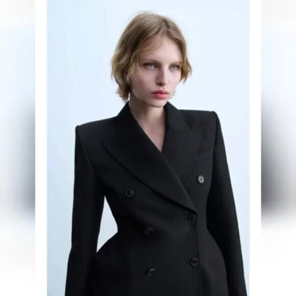 ZARA DOUBLE-BREASTED BLAZER DRESS ZW COLLECTION - Picture 2 of 11